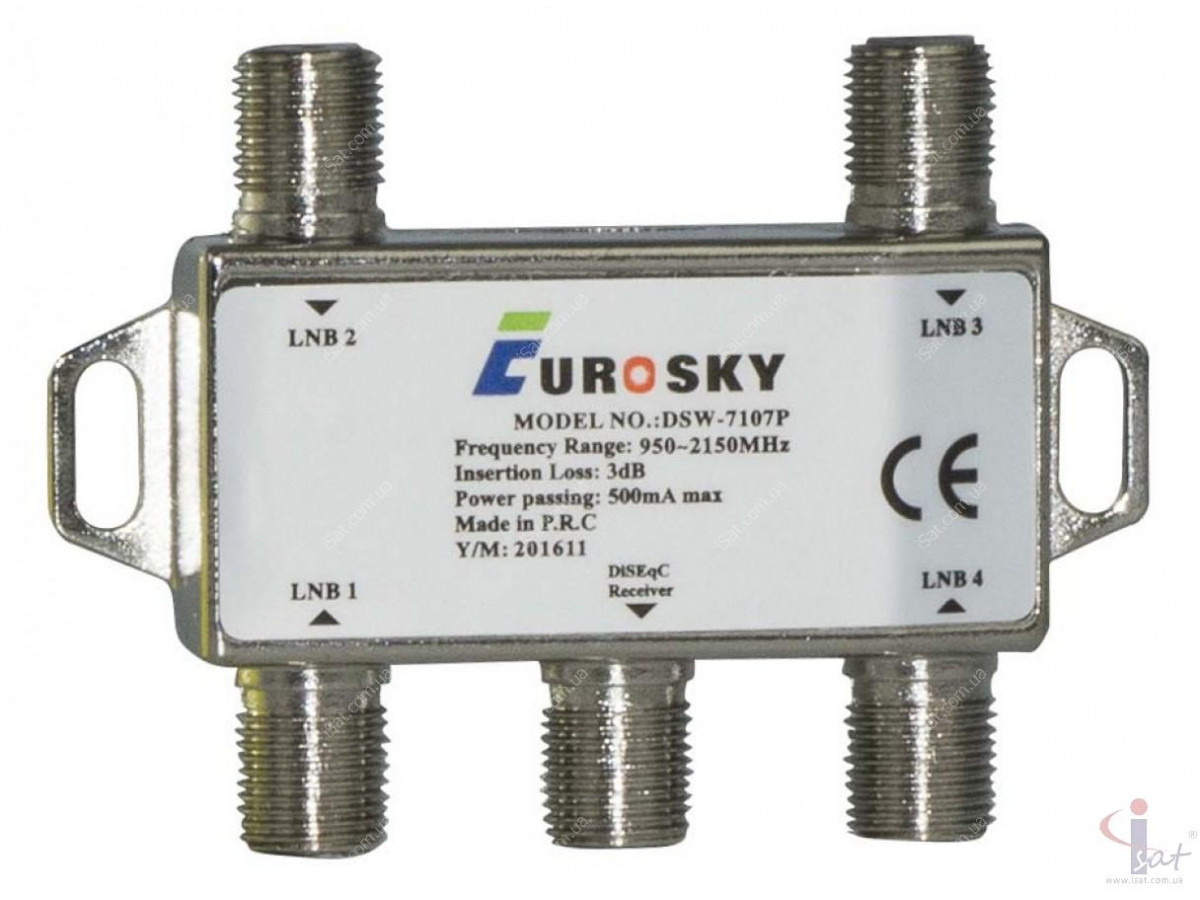 Коммутатор DiSEqC 4x1 Eurosky DSW-7107P