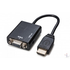 Переходник HDMI - VGA адаптер-переходник с аудио (шнур 24.5 см)