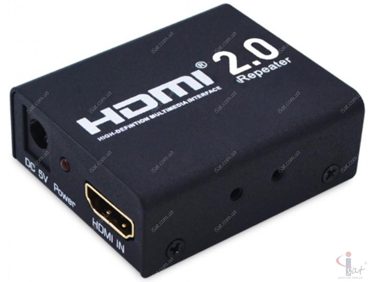 Усилитель HDMI сигнала HD-R121A, до 30м, 4K UHD, hdmi 2.0