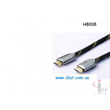 HDMI шнур 30AWG H8008 черный перламутр 1.5м.