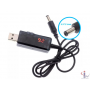 USB to DC 5.5x2.1 кабель питания 9V и 12V