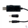 USB to DC 5.5x2.1 кабель питания 9V и 12V